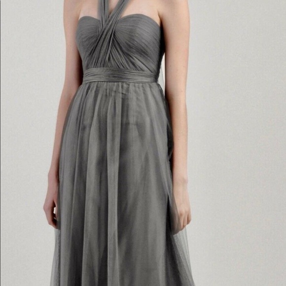 JENNY woo collection grey bridesmaids dress - Picture 2 of 6